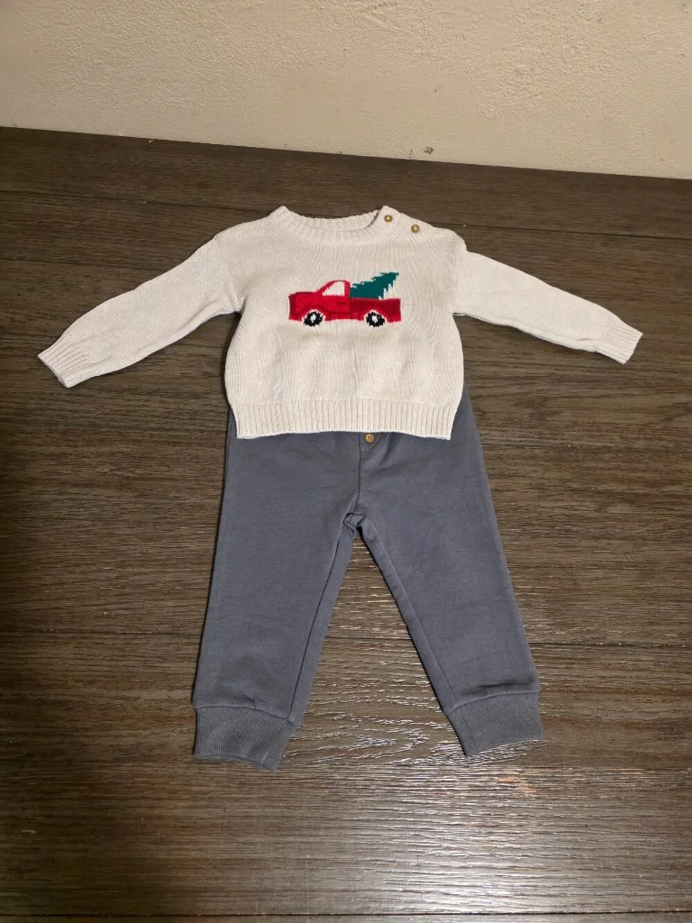 Tucker + Tate Baby Christmas Truck Sweater Pants Set NWT 18M Holiday